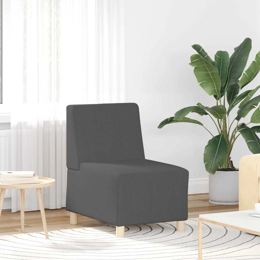 Modulinis sofa vienetas be rankų 2 vnt. Tamsiai pilka