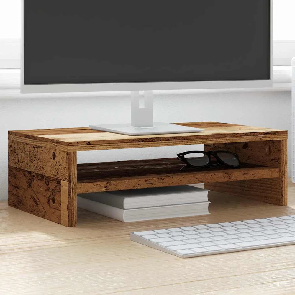 TV staliukas monitoriaus stovas Old Wood 42x24x13 cm Engineered Wood