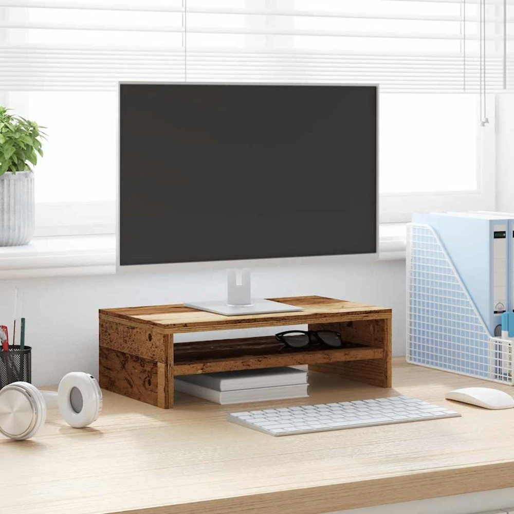 TV staliukas monitoriaus stovas Old Wood 42x24x13 cm Engineered Wood