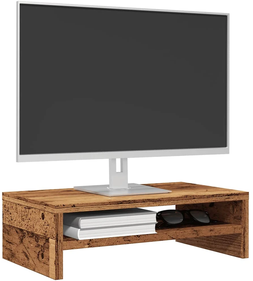 TV staliukas monitoriaus stovas Old Wood 42x24x13 cm Engineered Wood