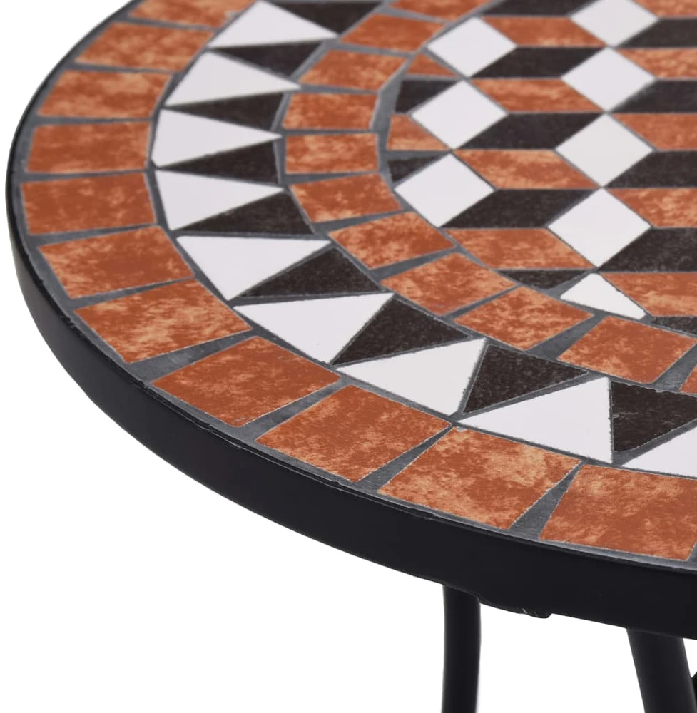 Mozaikinis bistro staliukas, rudos spalvos, 60cm, keramika