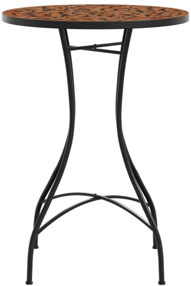 Mozaikinis bistro staliukas, terakota, 50x70cm, keramika