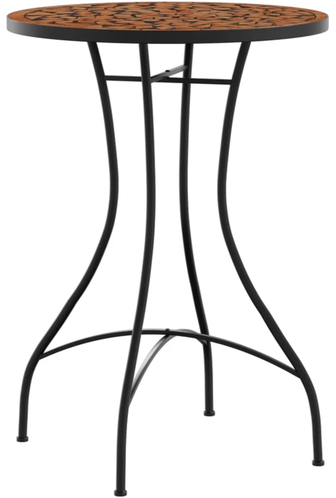 Mozaikinis bistro staliukas, terakota, 50x70cm, keramika