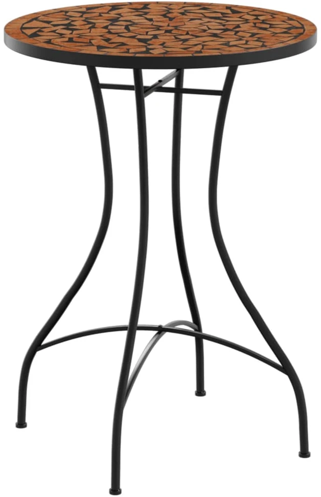 Mozaikinis bistro staliukas, terakota, 50x70cm, keramika