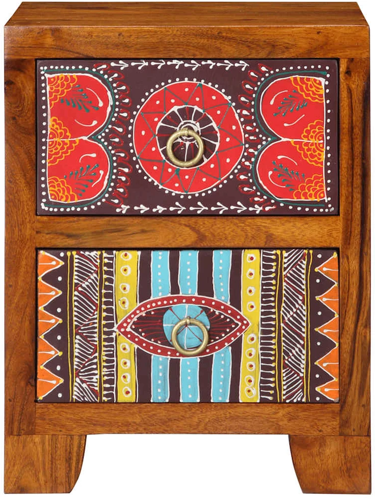 naktinė spintelė 2 vnt 35x35x45 cm akacijos masyvo