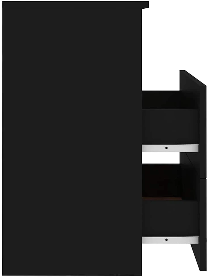 Naktinė spintelė, juodos spalvos, 50x32x60cm