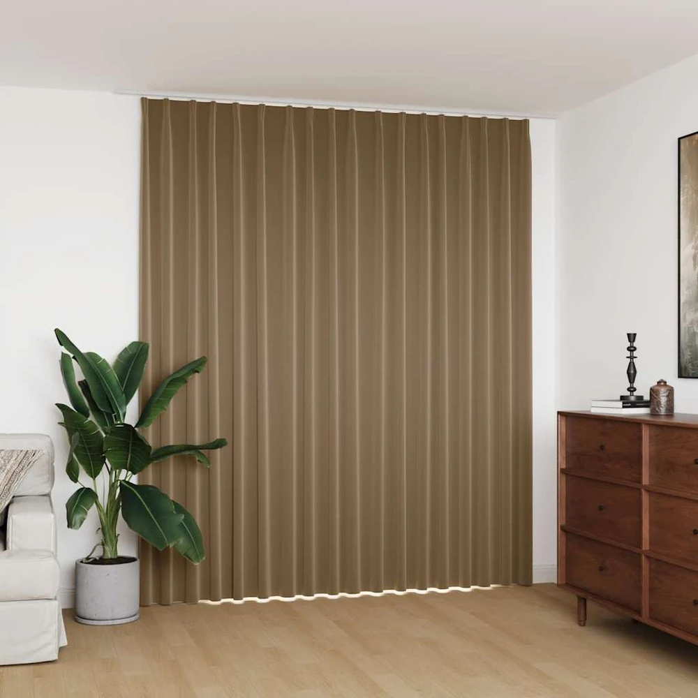 Naktinė užuolaida su kabliukais, taupe spalvos, 290x245cm