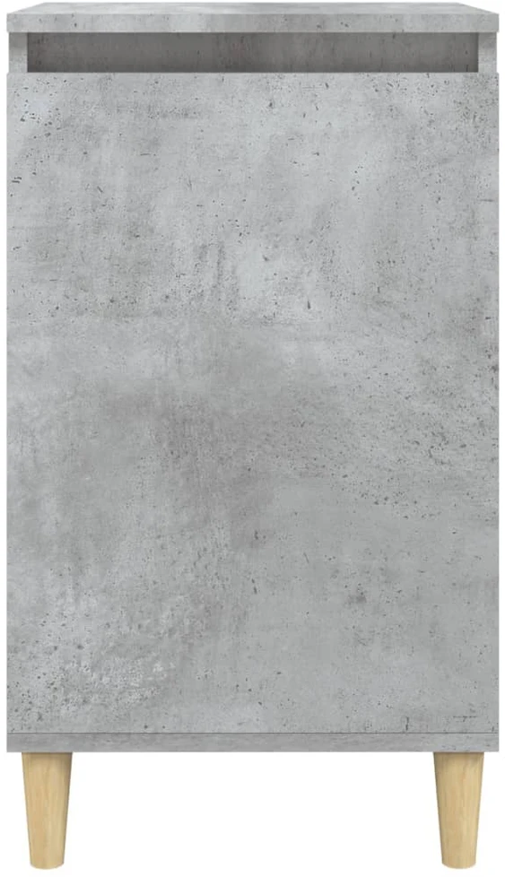 Naktinės spintelės, 2vnt., betono pilkos, 40x35x70cm, mediena