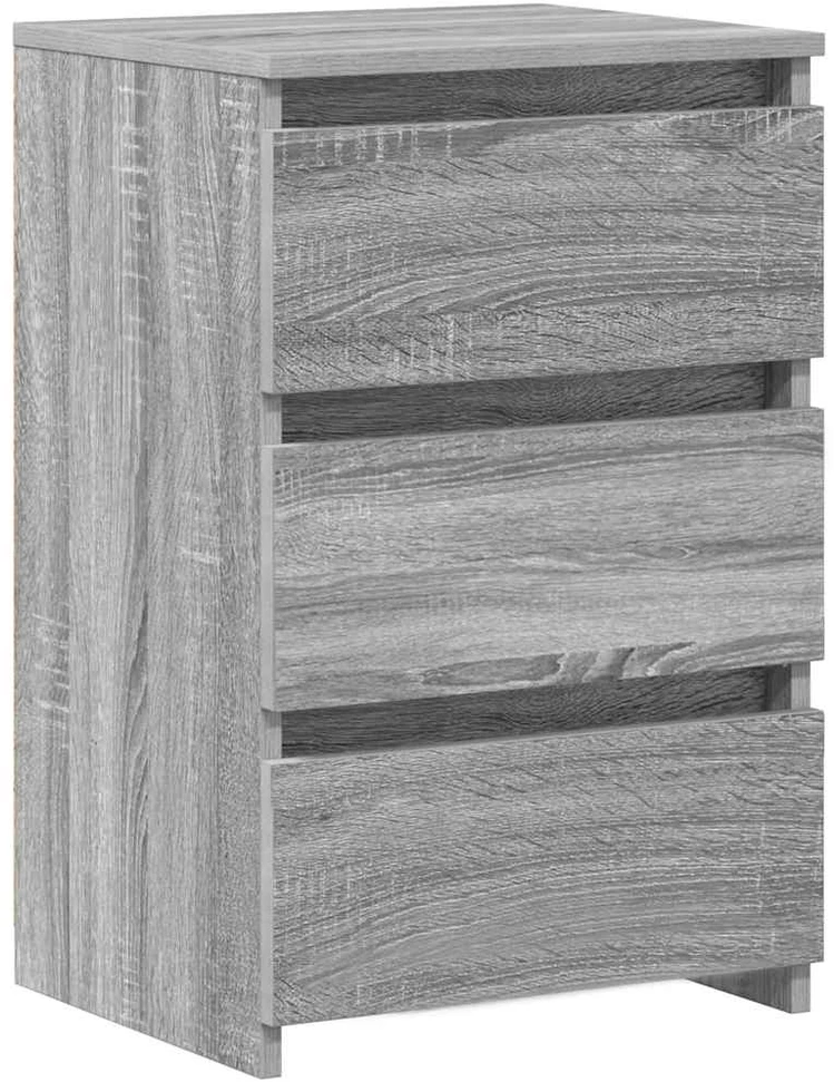 Naktinės spintelės, 2vnt., pilkos, 40x35x62,5cm, mediena