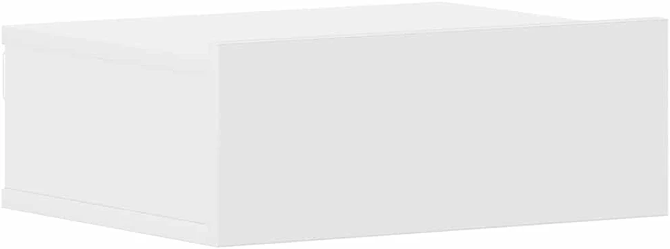 Naktiniai staliukai, 2vnt., balti, 40x30x15cm, apdirbta mediena