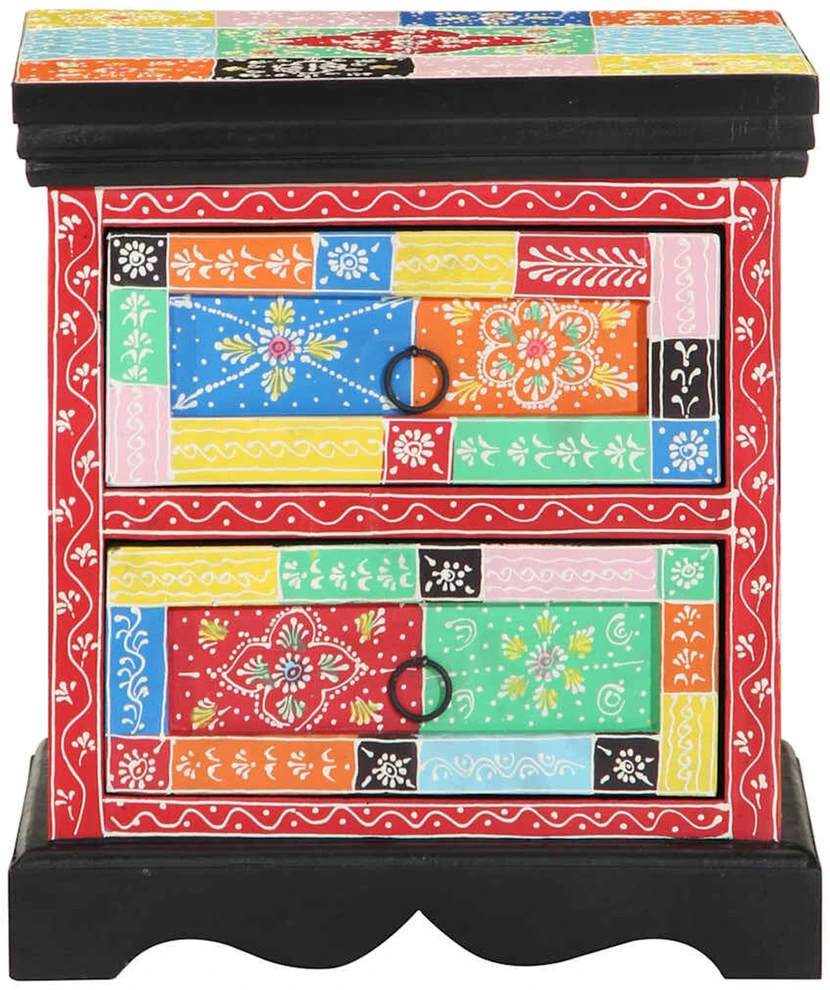 Naktinis staliukas 2 vnt Įvairių spalvų 40x35x45 cm Dirbtinis medis
