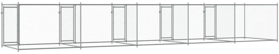 Narvas šunims su durimis, pilkas, 10x2x1,5m, plienas
