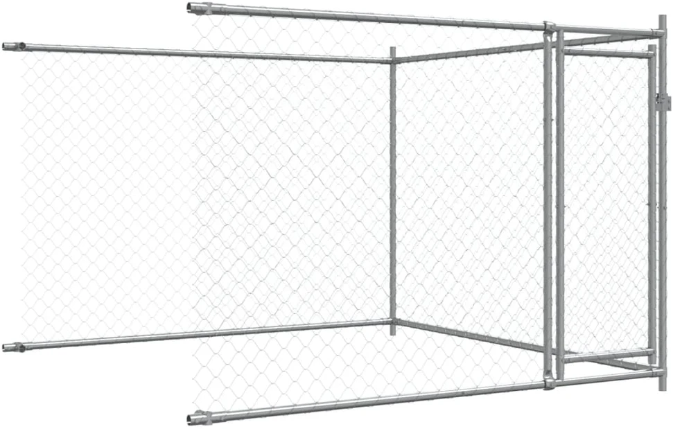 Narvas šunims su durimis, pilkas, 6x2x1,5m, plienas