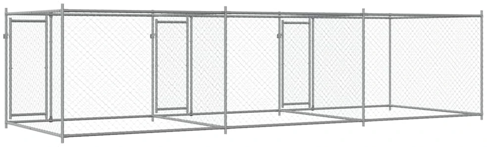 Narvas šunims su durimis, pilkas, 6x2x1,5m, plienas