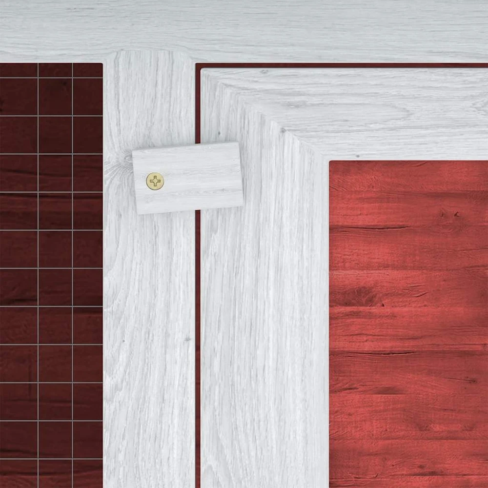 Narvas triušiams, raudonos spalvos, mediena, dviejų aukštų