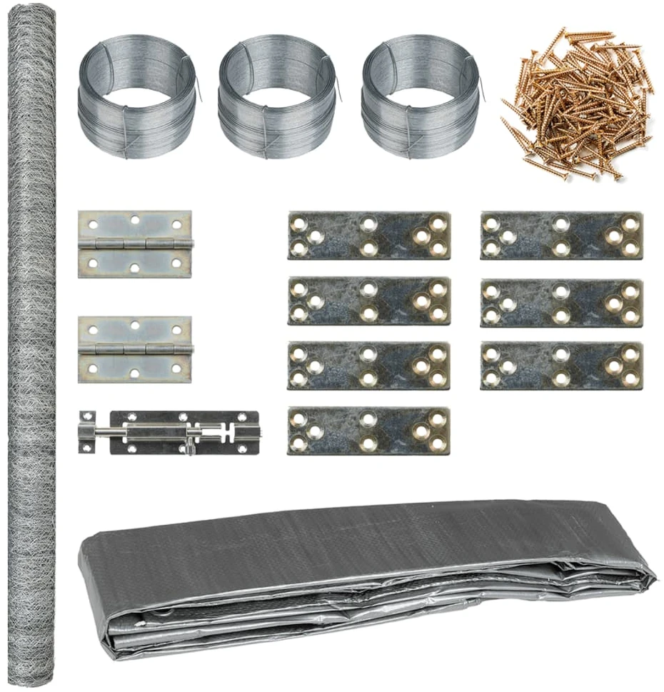 Narvas viščiukams, 268x100x190cm, metalas