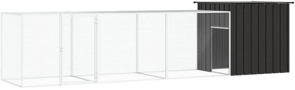 Narvas viščiukams, antracito, 400x91x100cm, plienas