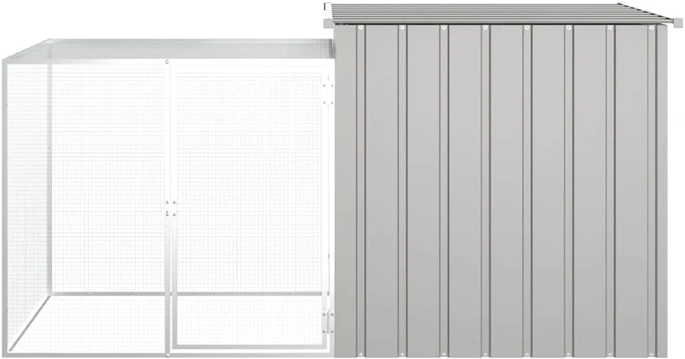 Narvas viščiukams, pilkas, 200x91x100cm, galvanizuotas plienas