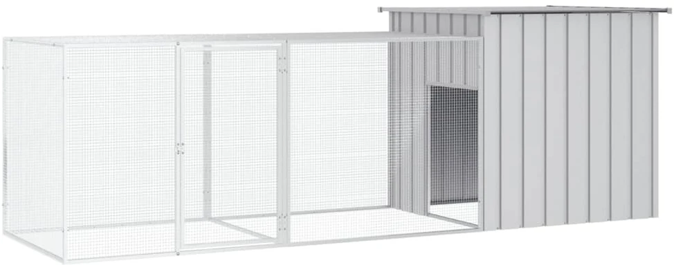 Narvas viščiukams, pilkas, 300x91x100cm, galvanizuotas plienas