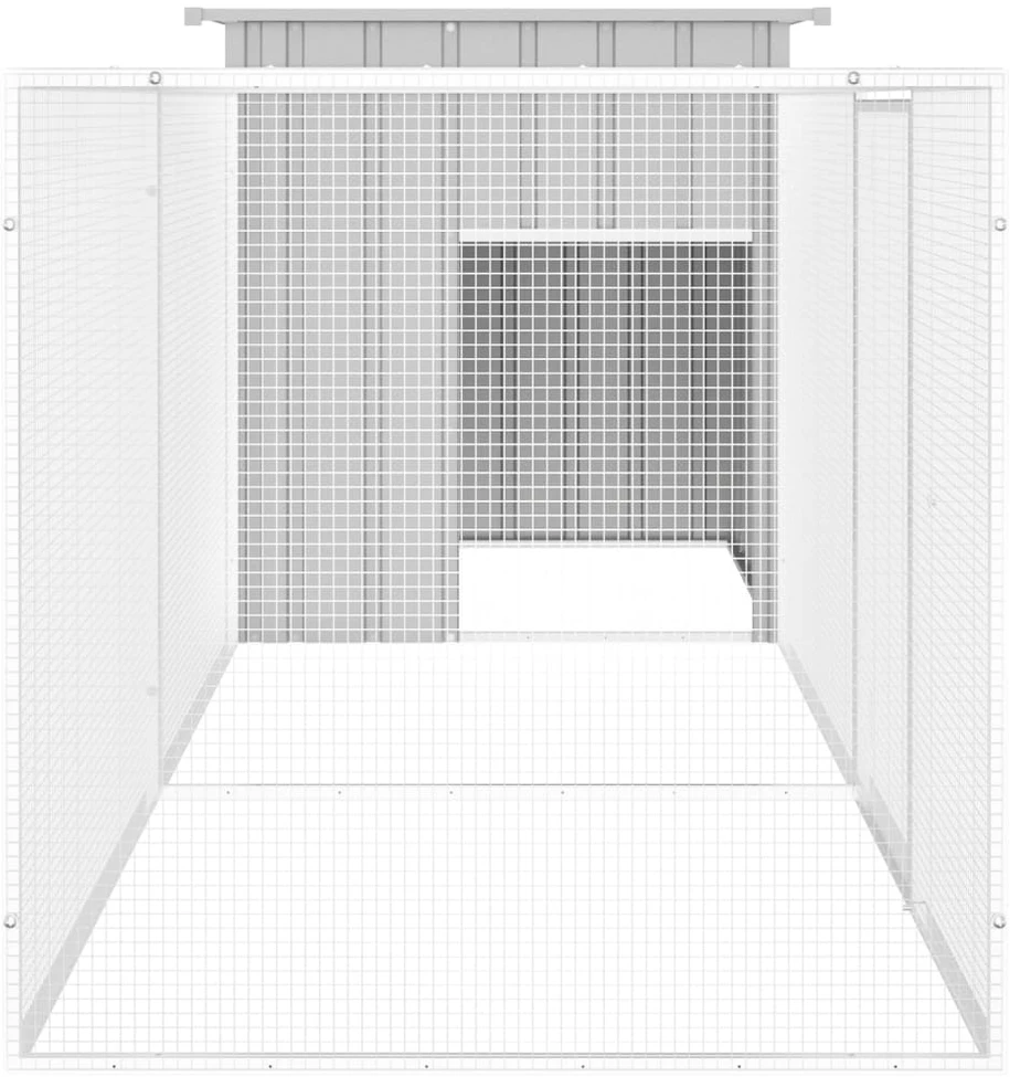Narvas viščiukams, pilkas, 300x91x100cm, galvanizuotas plienas
