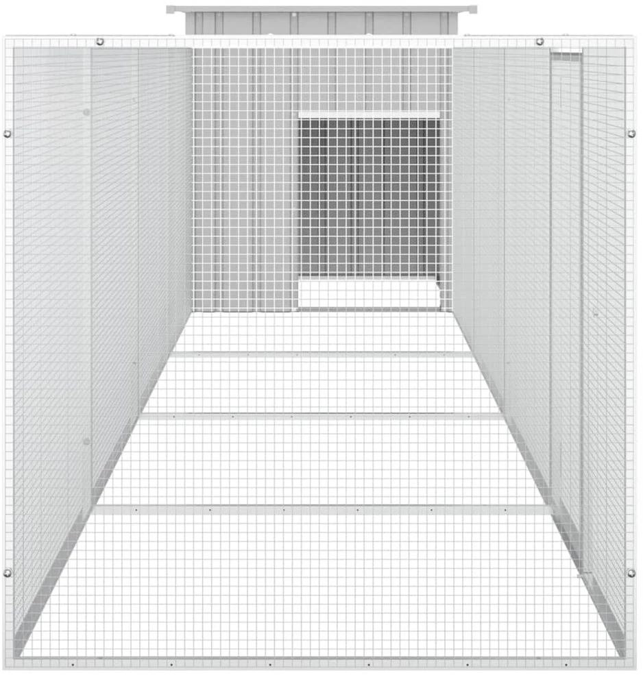 Narvas viščiukams, pilkas, 500x91x100cm, galvanizuotas plienas