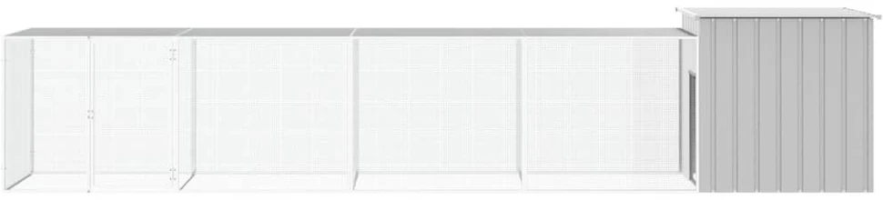 Narvas viščiukams, pilkas, 500x91x100cm, galvanizuotas plienas