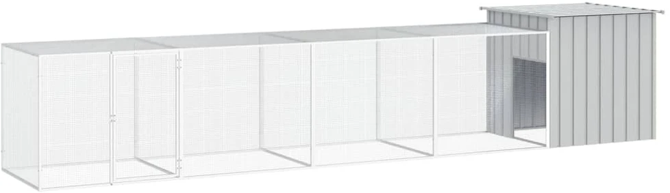 Narvas viščiukams, pilkas, 500x91x100cm, galvanizuotas plienas