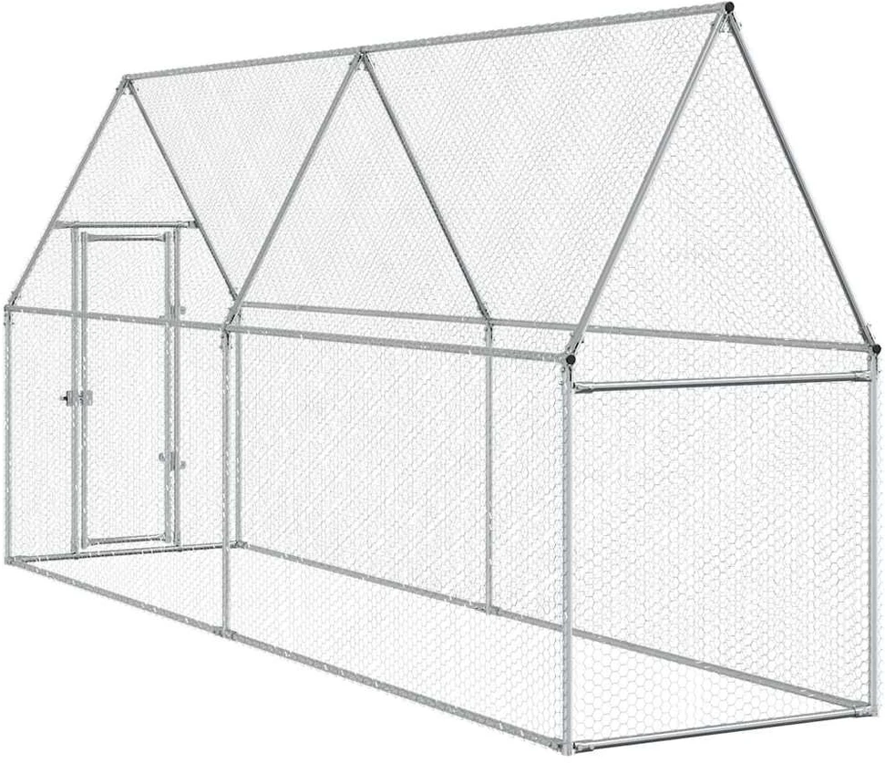 Narvas viščiukams, sidabrinis, 400x100x190cm, plienas