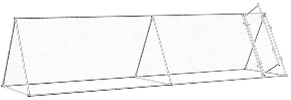 Narvas viščiukams, sidabrinis, 400x105x91cm, plienas