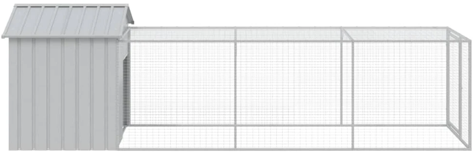 Narvas viščiukams su aptvaru, pilkas, 117x405x123cm, plienas