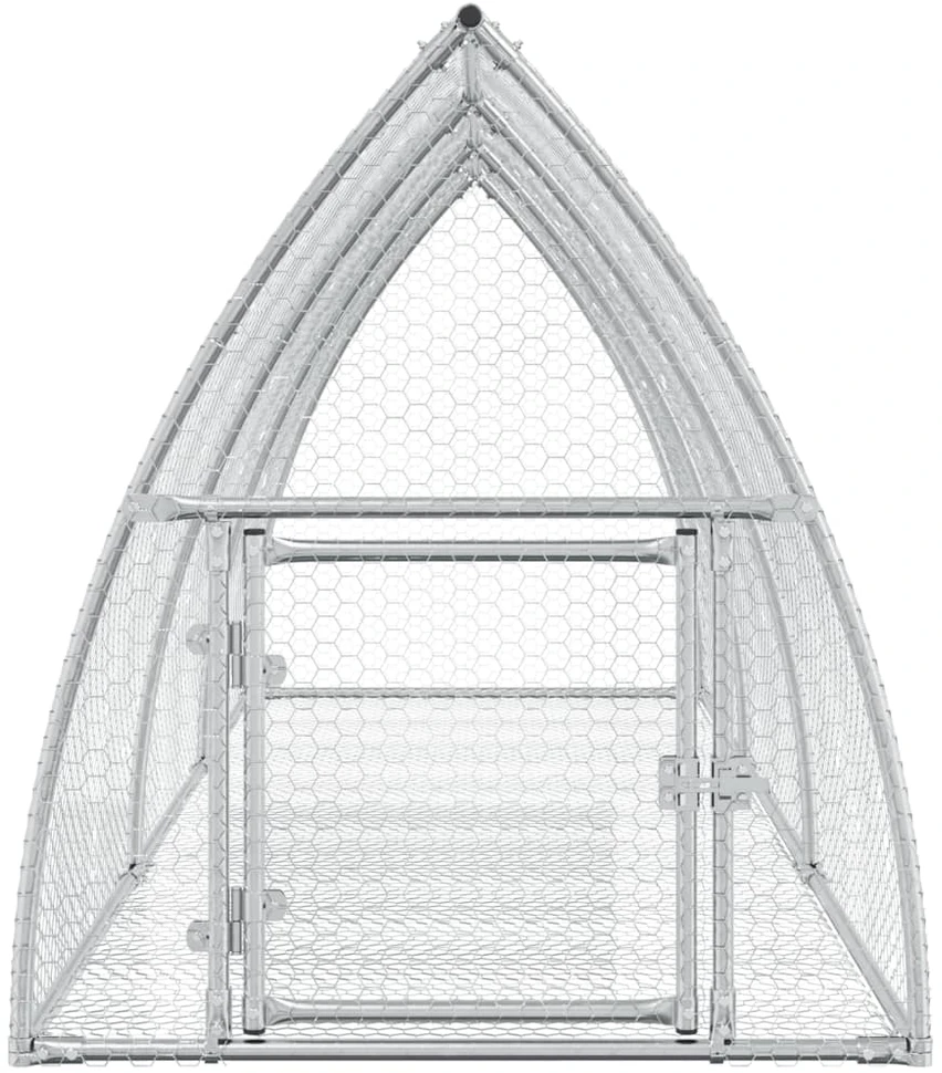 Triušių narvas, sidabrinis, 300x105x120cm, plienas