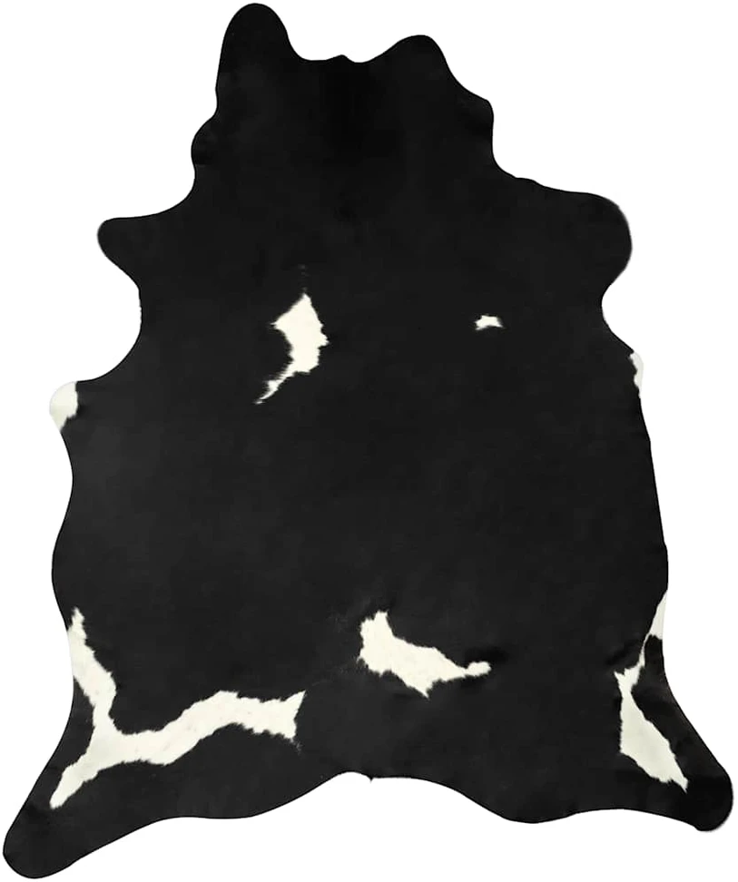 Natūralios karvės odos kilimas, juodos ir baltos sp., 150x170cm