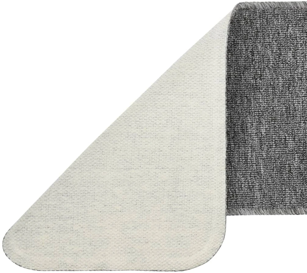 Neslystantys laiptų kilimėliai, 15vnt., pilki, 75x20cm