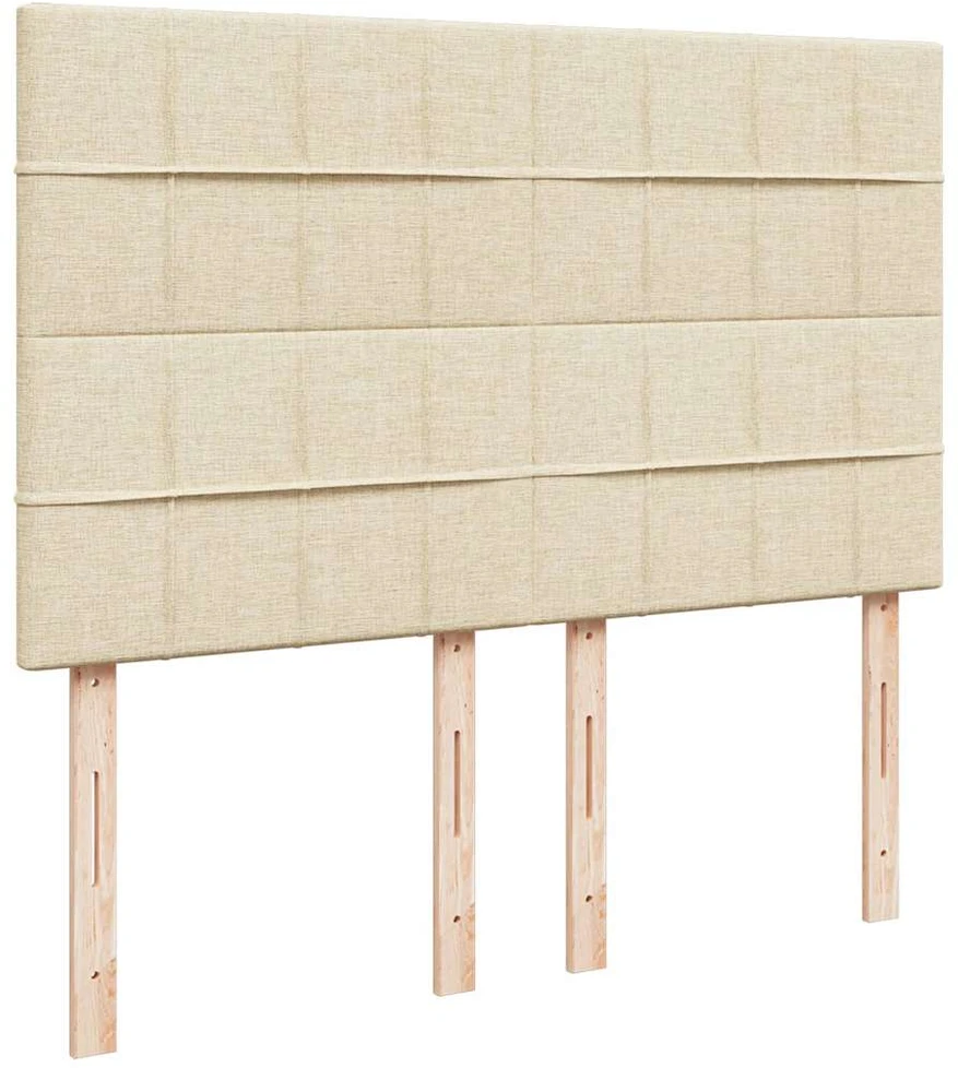 Osmanų lova su čiužiniu ir LED kreminiu 140x190cm audinys