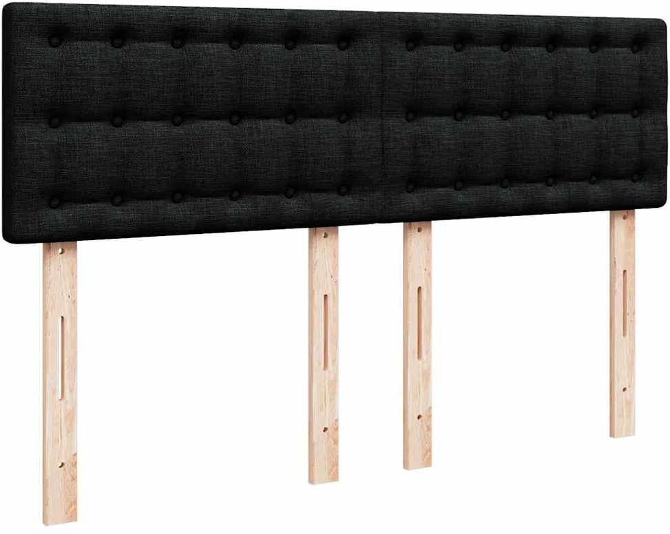 Osmanų lova su čiužiniu ir LED lemputėmis juodas 140x200 cm