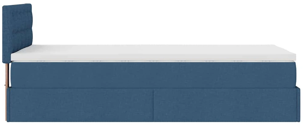 Osmanų lova su čiužiniu ir LED lemputėmis Mėlynas 100x200 cm