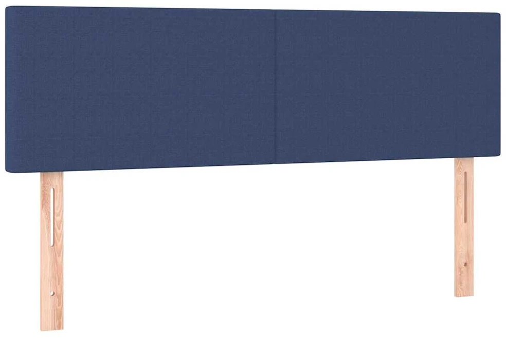 Osmanų lova su čiužiniu ir LED Mėlynas 140x190cm audinys