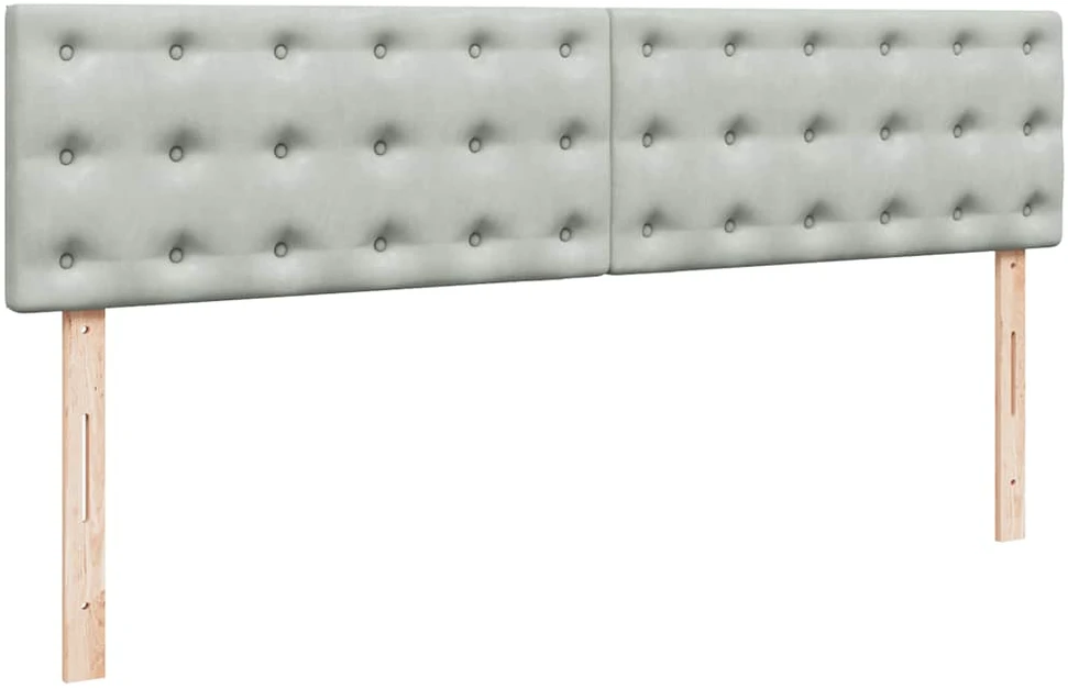 Osmanų lova su čiužiniu ir LED šviesiai pilka 180x200cm Velvet