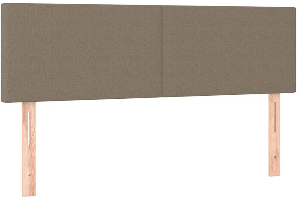 Osmanų lova su čiužiniu ir LED, taupe, 140x190cm, audinys