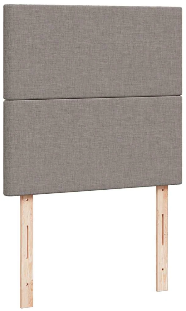 Osmanų lova su čiužiniu ir LED, taupe sp., 90x200cm, audinys