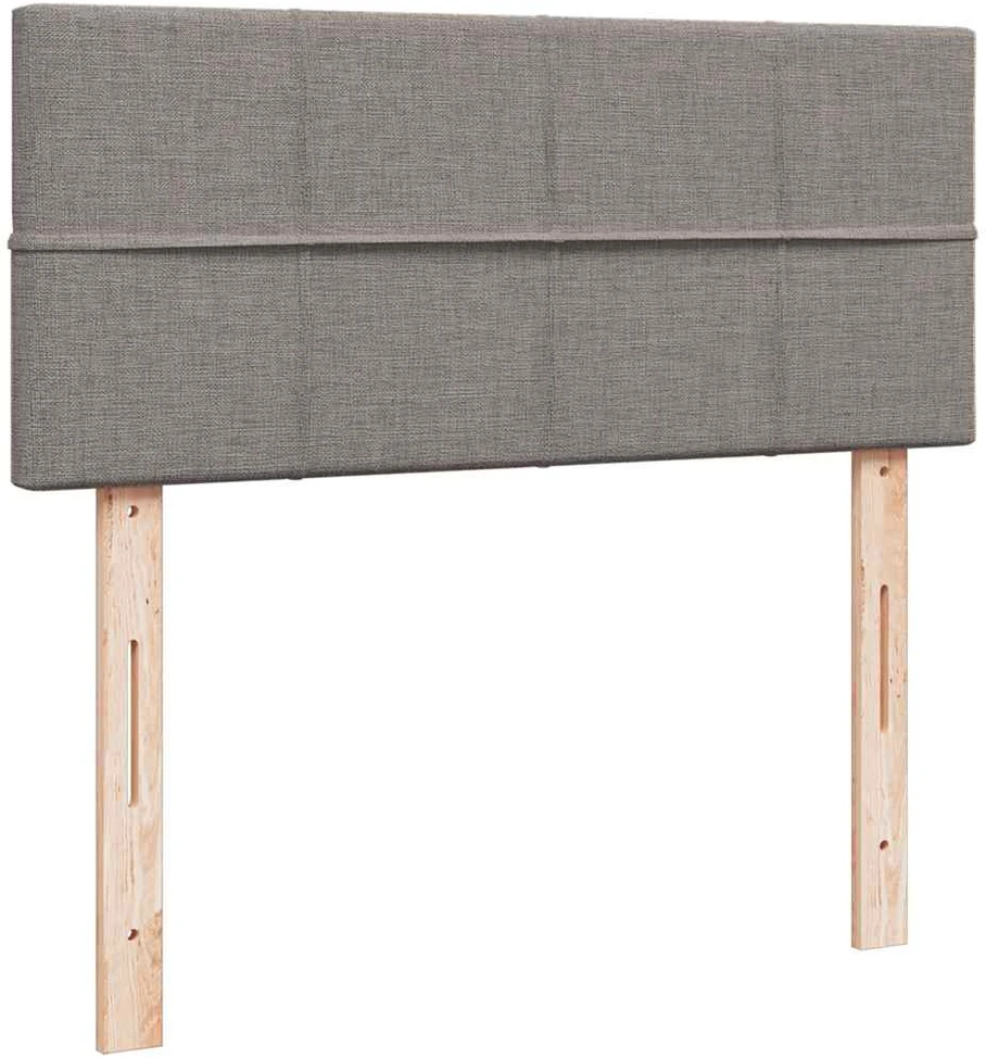 Osmanų lova su čiužiniu ir LED, taupe sp., 120x190cm, audinys
