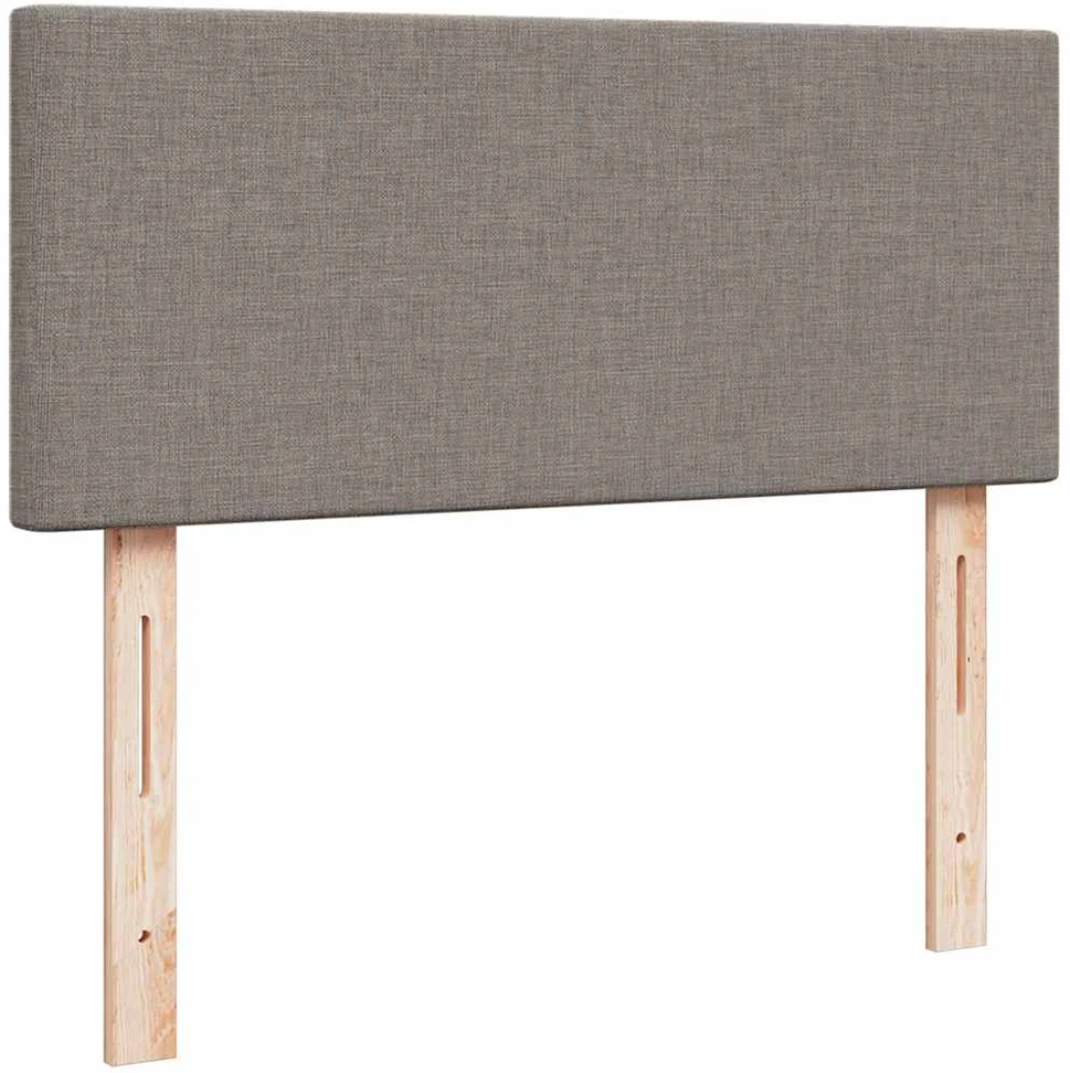 Osmanų lova su čiužiniu ir LED, taupe sp., 120x190cm, audinys