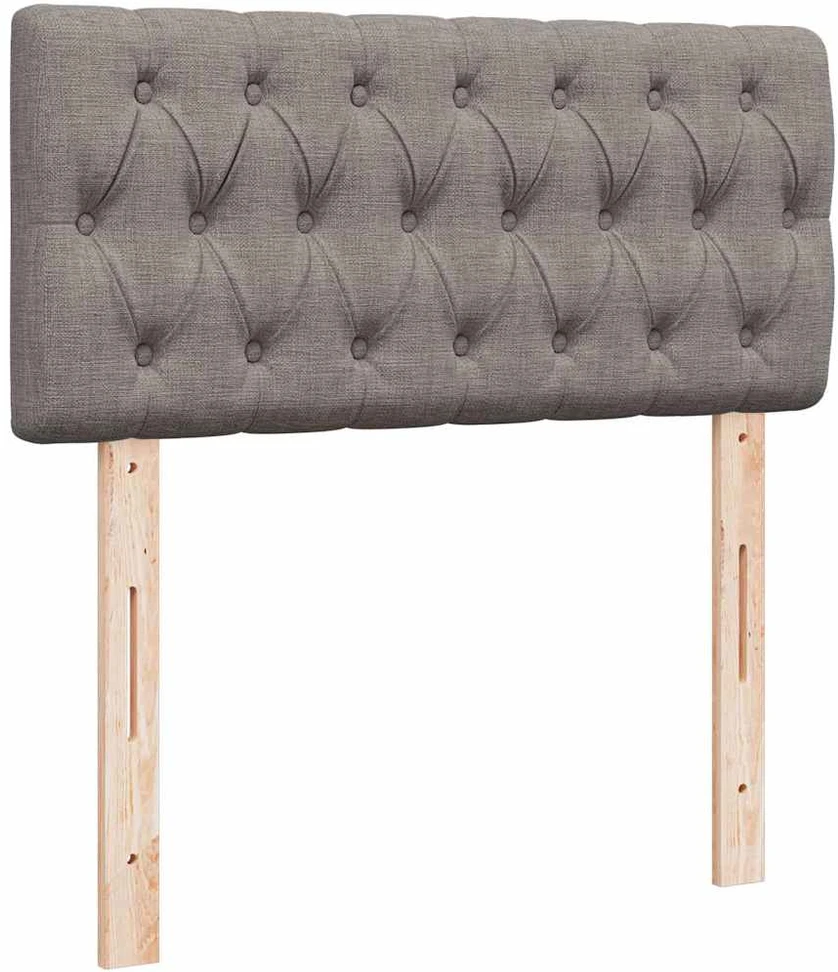 Osmanų lova su čiužiniu ir LED, taupe sp., 90x200cm, audinys