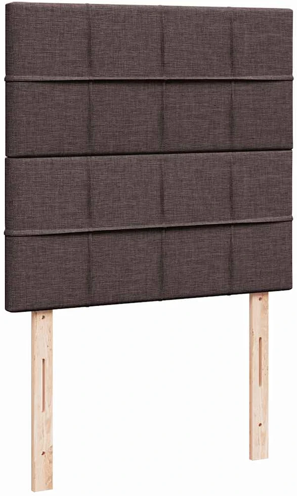 Osmanų lovos rėmas su čiužiniu, rudas, 90x200cm, audinys