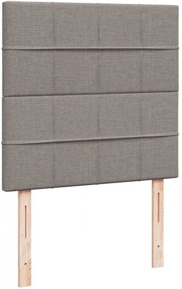 Osmanų lovos rėmas su čiužiniu, taupe, 100x200cm, audinys