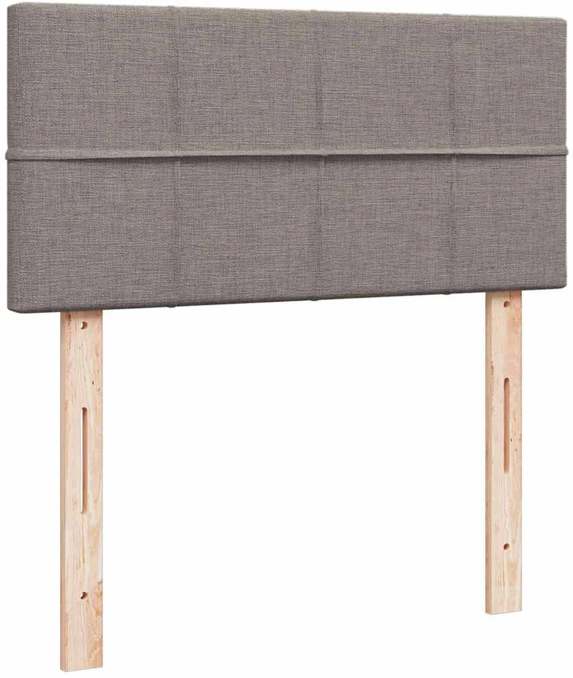 Osmanų lovos rėmas su čiužiniu, taupe, 100x200cm, audinys