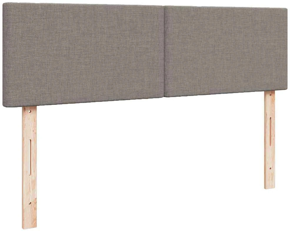 Osmanų lova su čiužiniu, taupe, 140x190cm, audinys