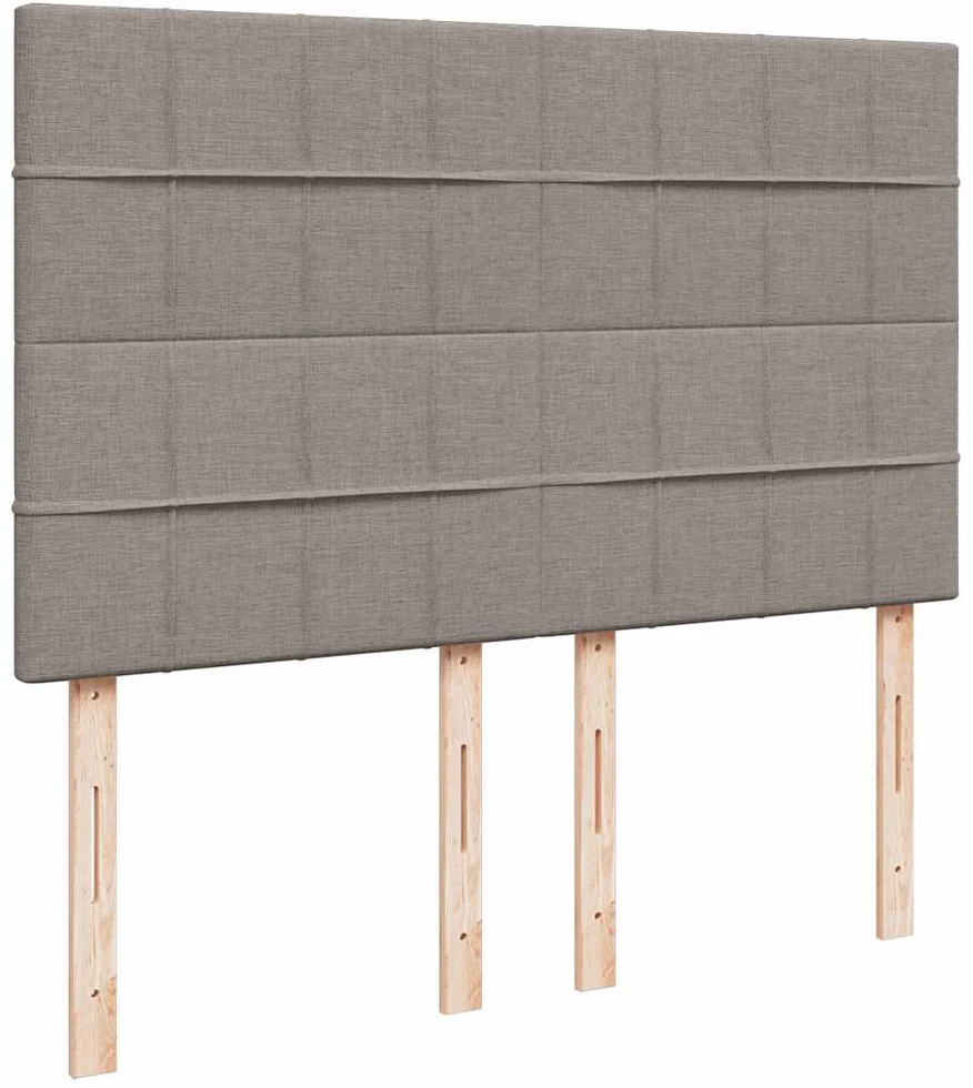 Osmanų lova su čiužiniu, taupe, 140x190cm, audinys