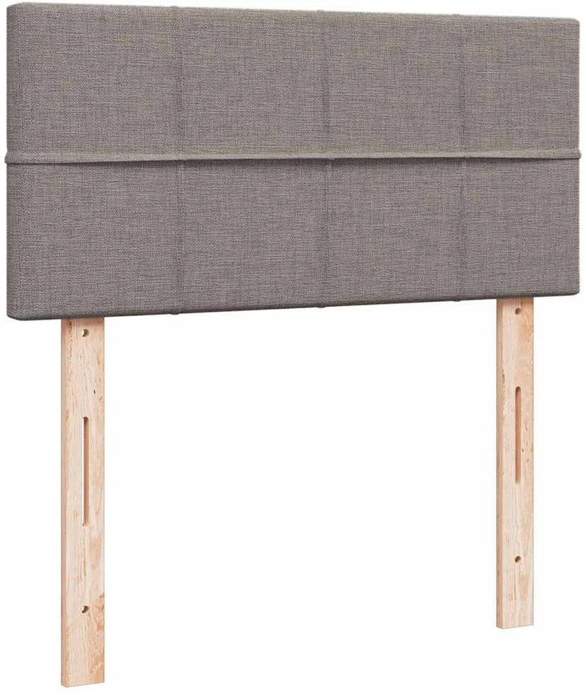 Osmanų lovos rėmas su čiužiniu, taupe, 90x200cm, audinys