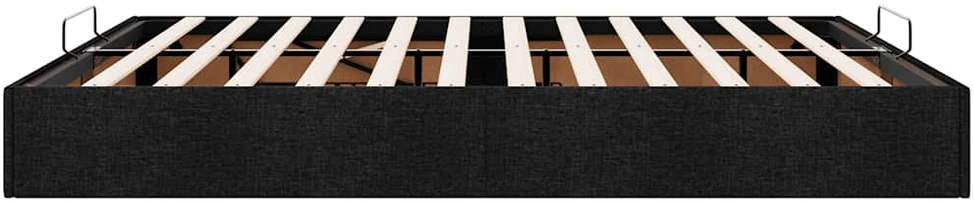 Osmanų lovos rėmas be čiužinio Juodas 200x200 cm audinys